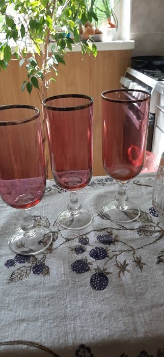 Советские фужеры. Из цветного стекла