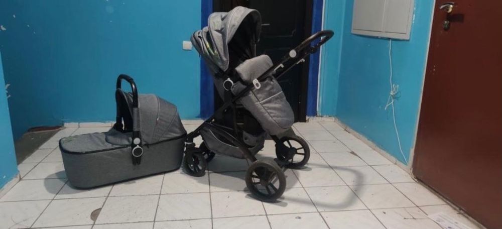 Детская Коляска люлка зима лето, skilmax