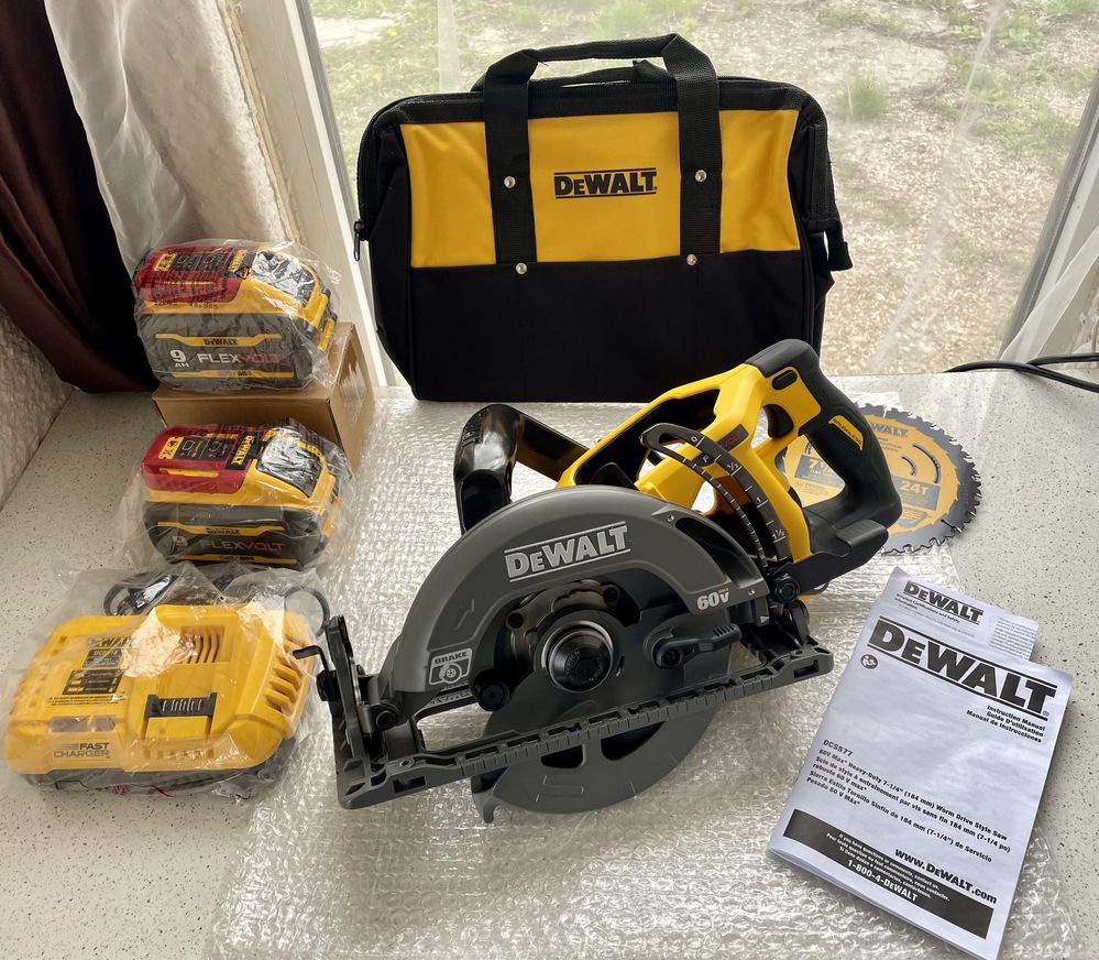 DeWALT AMERICA Circular DCS 577T2-USA 2 Baterii 9 Ah Original Nou !