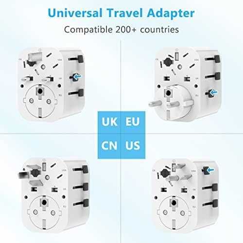 Нов Универсален адаптер за пътуване с USB и Type-C – UK EU US AU