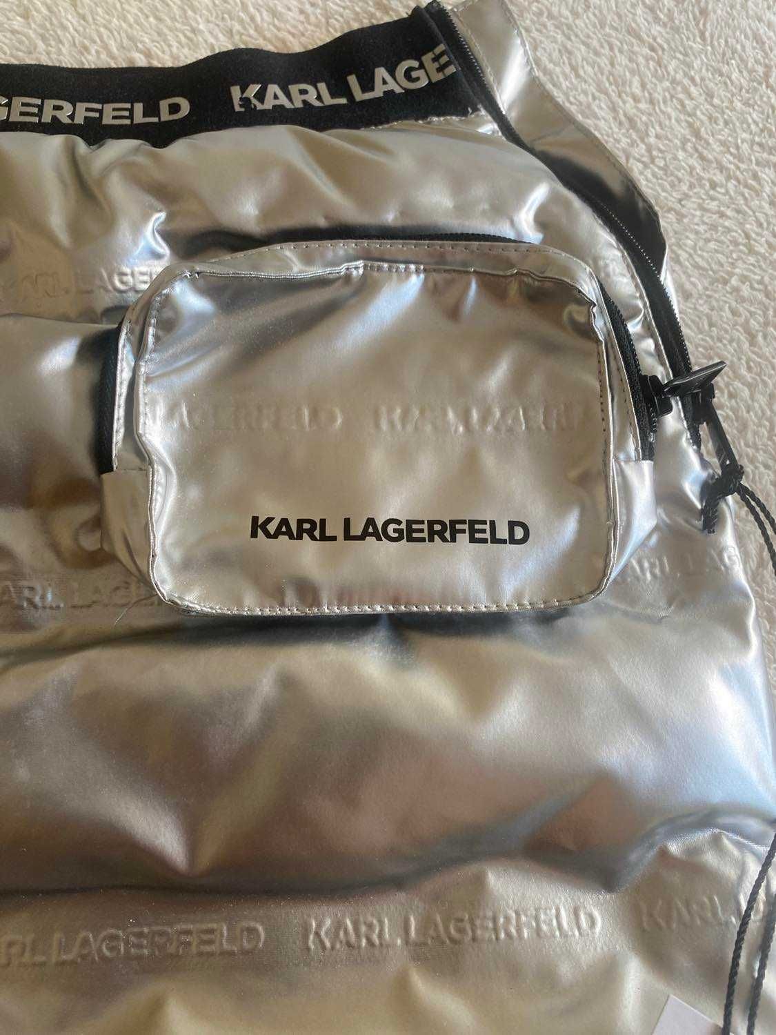 Сребриста подплатена пола Карл Лагерфелд Karl Lagerfeld и DKNY