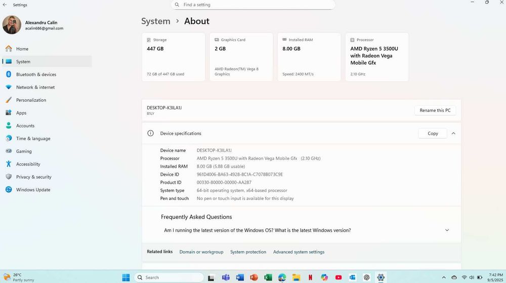 Laptop Lenovo 17.3” + Tabletă Lenovo Tab M11 , SSD + Windows 11 Pro