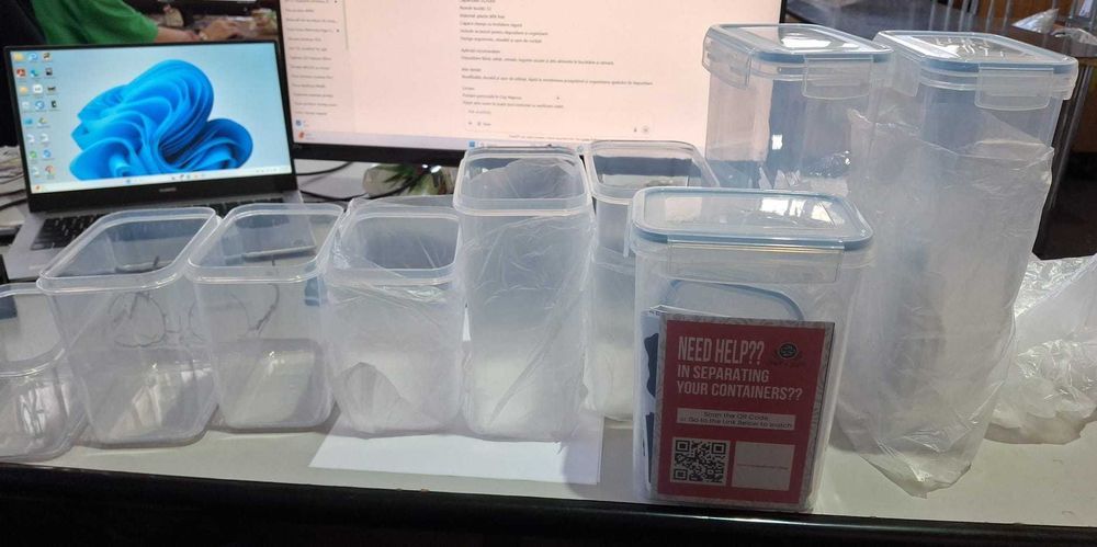 Set 10 recipiente etanse Chef's Path, din plastic, transparente