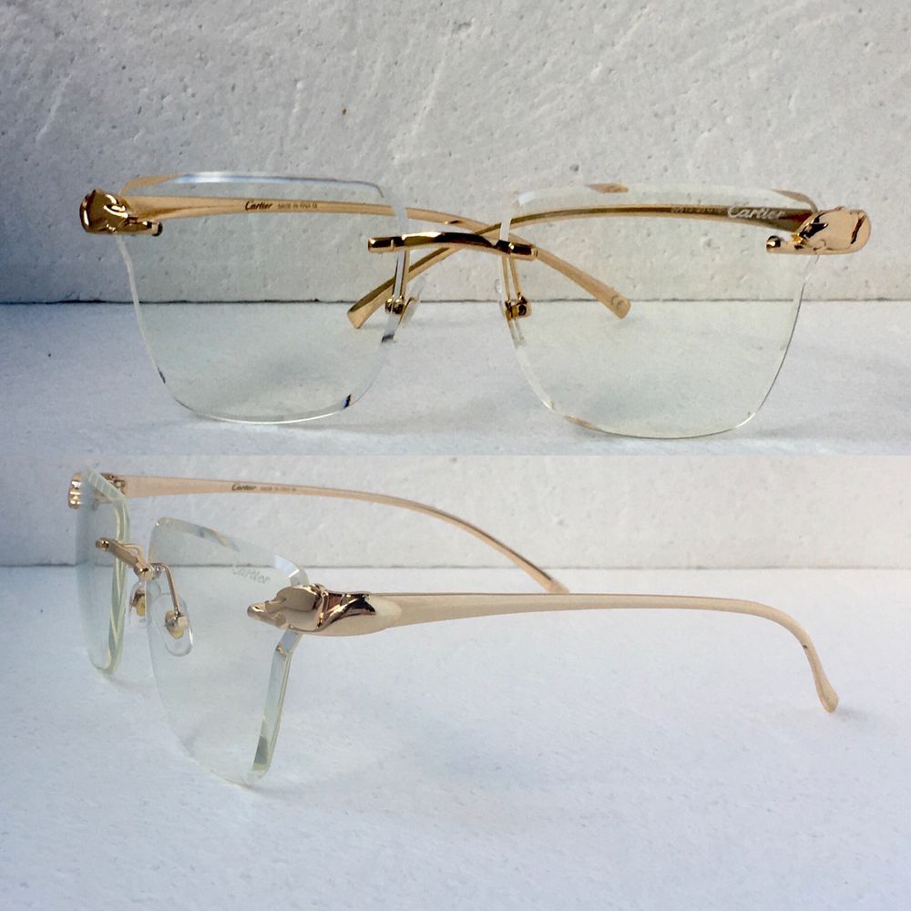 Cartier Мъжки Дамски слънчеви очила  сини черни кафяви прозрачни