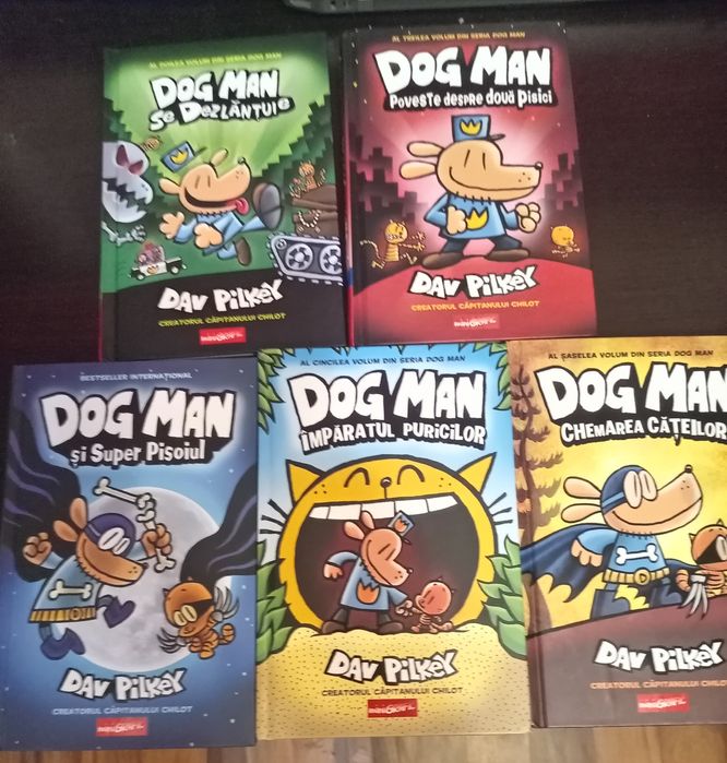 Dog Man colecție cărți 2,3,4,5,6