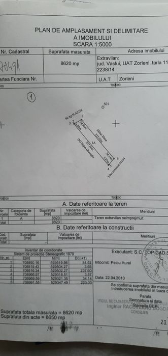 Vând teren zona Caramidarie - ANL