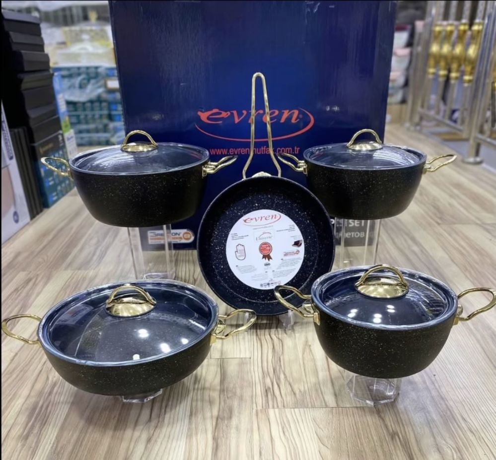 Продам турецкий набор казанов Evren. 100% оригинал, новый в коробке