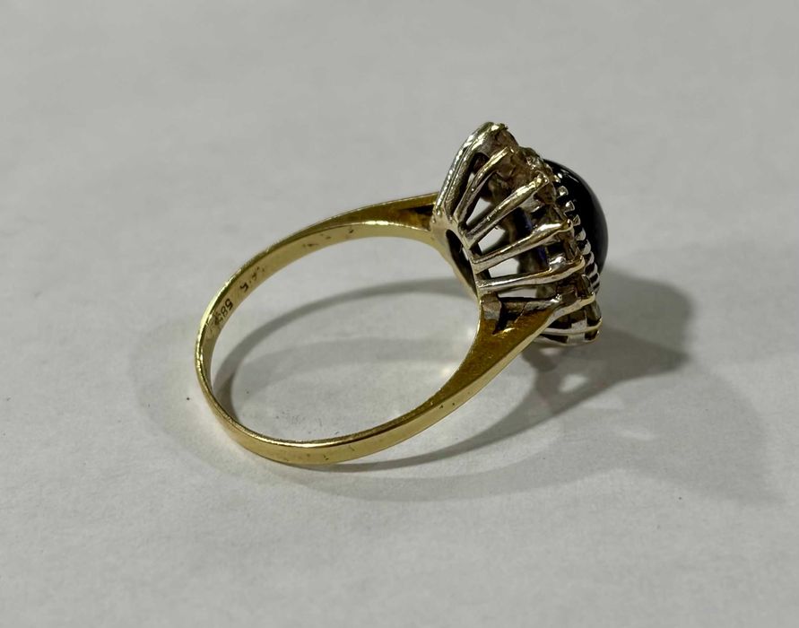 Златен пръстен със син камък 4.16 грама 14карата 585