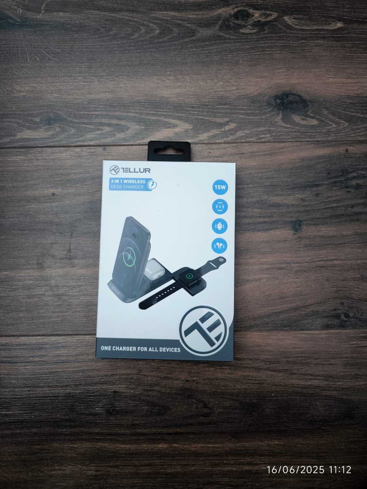 Tellur 3 în 1 wireless desk charger