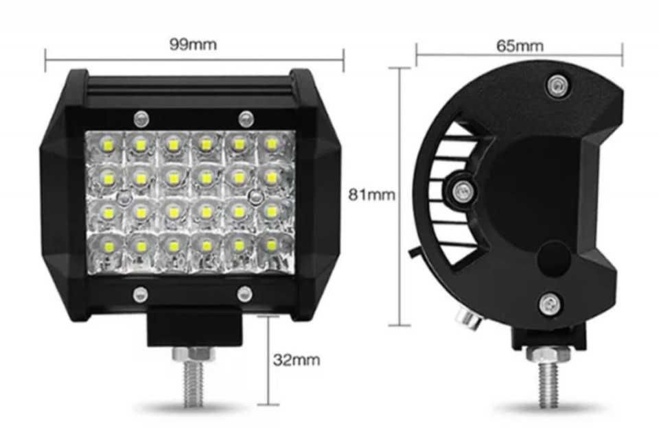 Proiector LED auto P.TIP 9-OFF ROAD: 4"/72W /12V-24V/7.200 LM/ IP 68