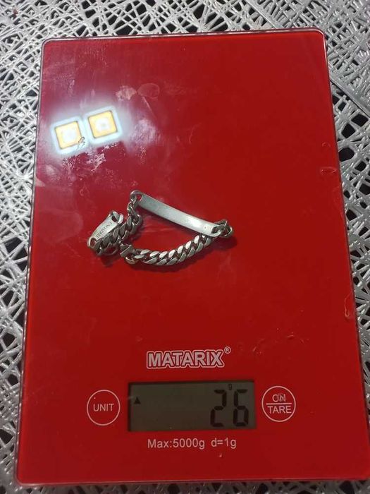 Brățară din argint 925°. Italia. 26 g. 20 cm.