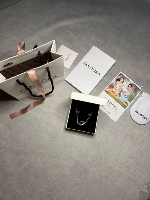 Pandora 3в1 серьги,кольцо,цепочка