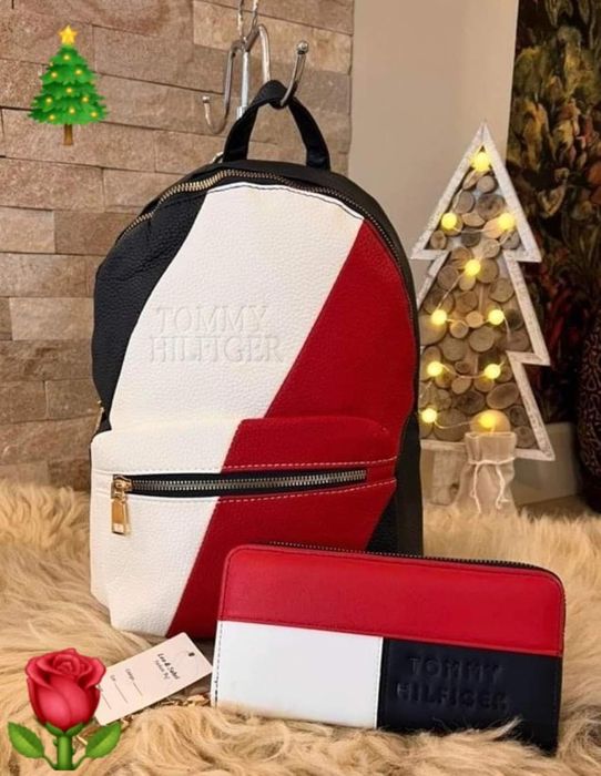 Rucsac+portofel,new model, logo imprimat,saculet, etichetă