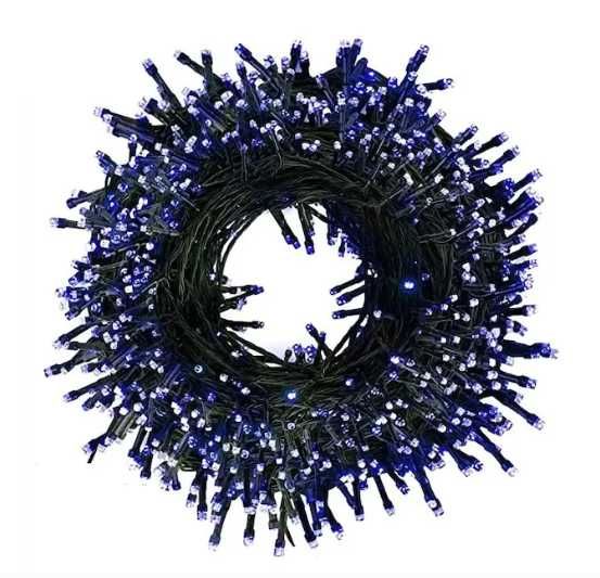 Instalatie brad 300 led 24 m - lumina albastra