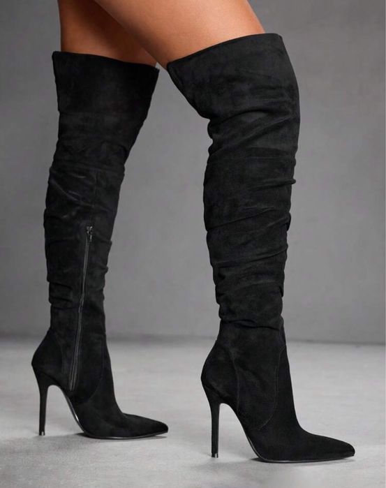 Високи ботуши с тънък ток