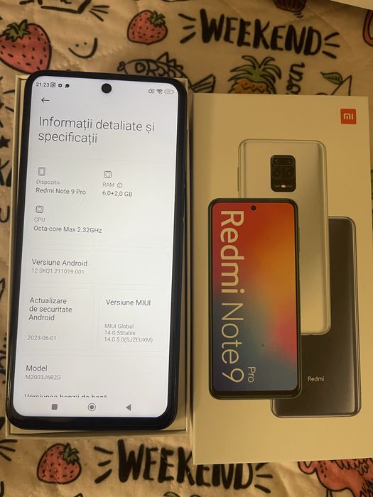 Redmi note 9 pro 128 GB- ca nou