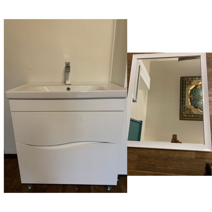 Раковина с тумбой + зеркало