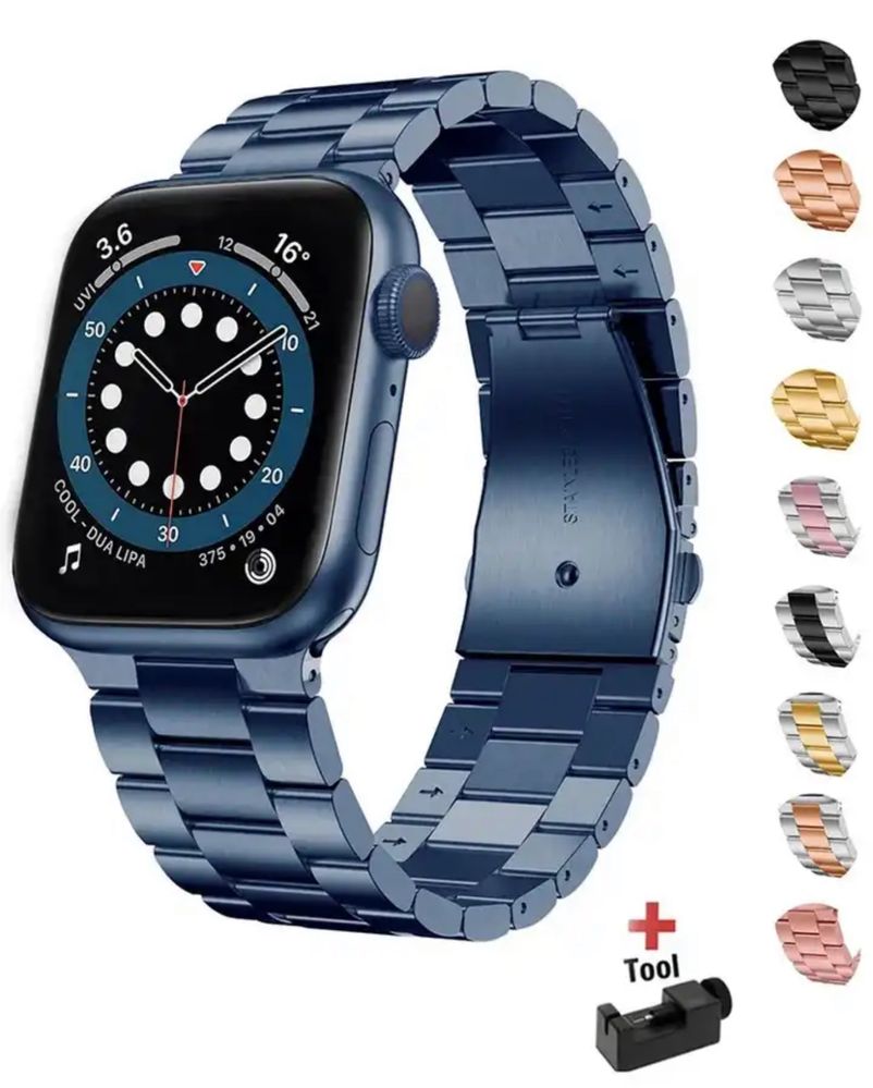 Curea Ceas Apple Watch Metalic Steel Incarcator Cablu Type C