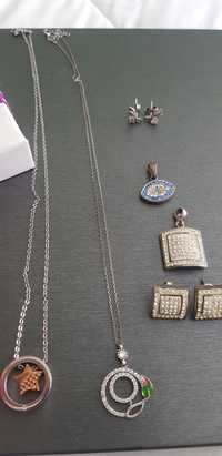 Bijuterii argint set sau separat lănțișoare cercei medalion