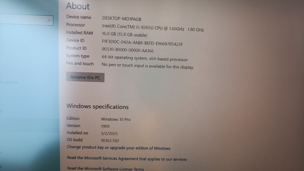 Lenovo ThinkPad T490 i5 16GB RAM Notebook Laptop