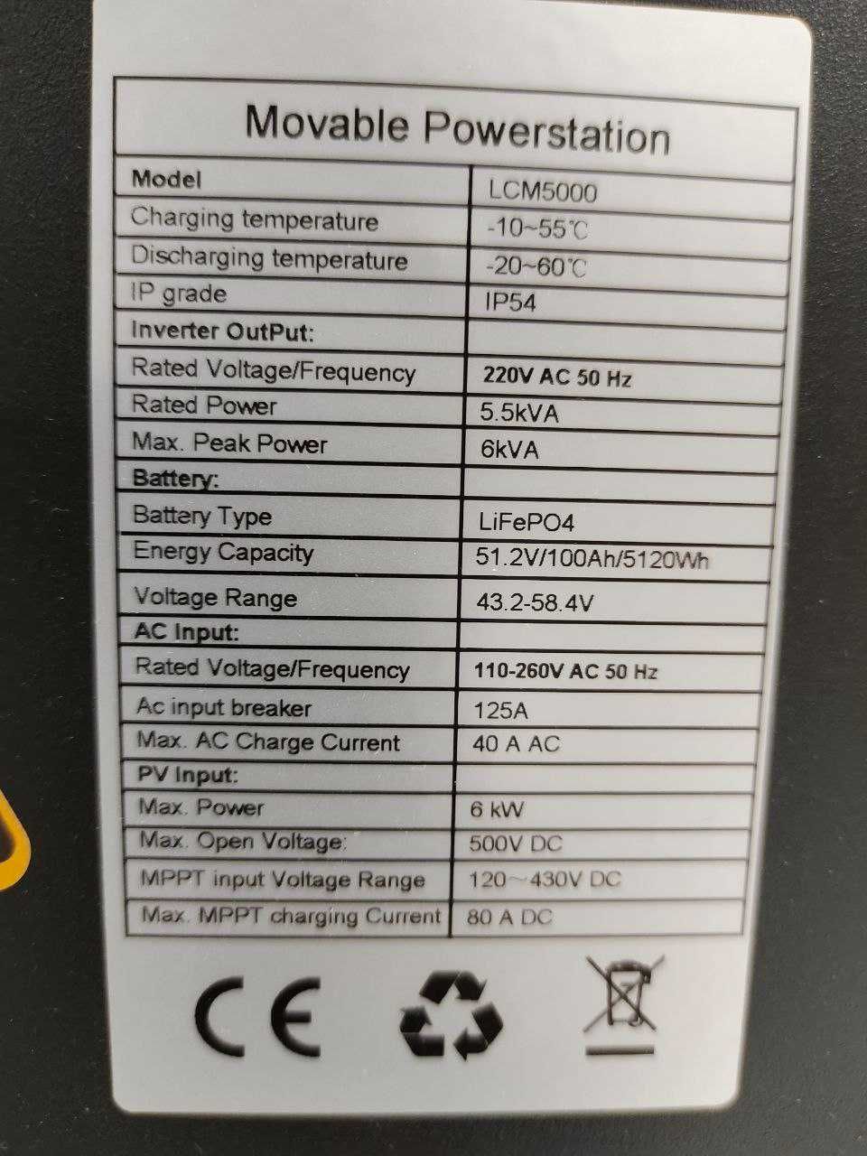 Портативная электростанция на аккмуляторах переносной ИБП 3.6kwt, 5kwt