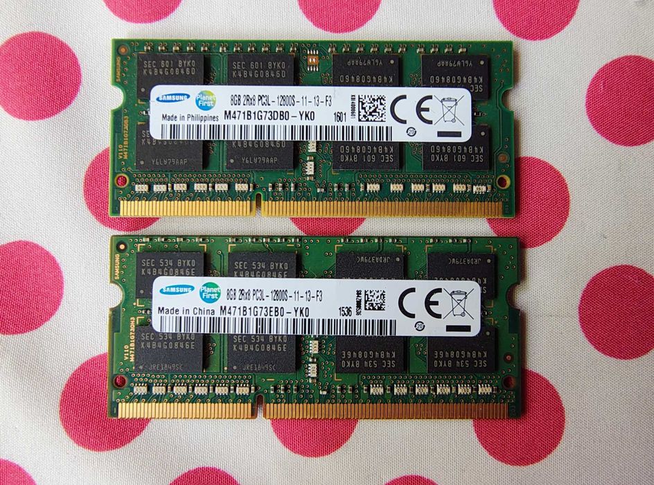 Memorie Ram Samsung 16GB ( 2 x 8 GB ) 1600Mhz DDR3 Laptop.