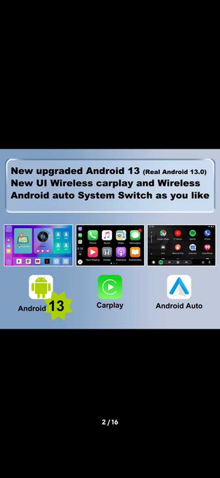 Vand Carplay Android Auto Box 8G + 128G ufs 8 cores