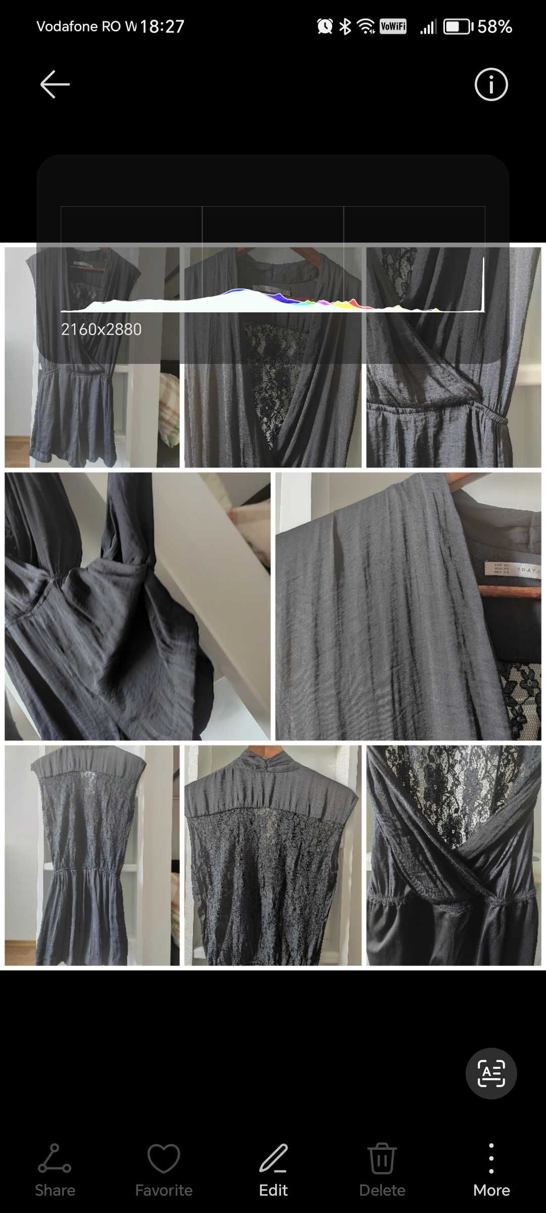 Salopeta jumpsuit scurt TRAFALOC xs, negru, poliester/matase, captusit