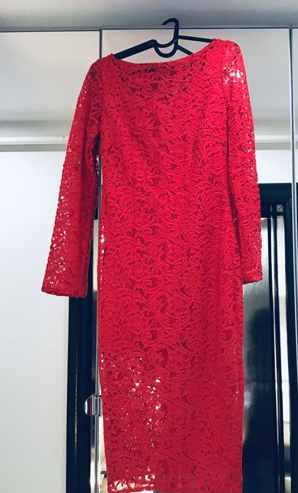 Rochie dantela midi, Pretty Girl, măsura 38, noua cu eticheta