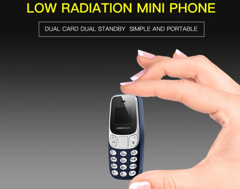 Малък мобилен телефон мини Bm10, 2 сим карти, bluetooth свързване