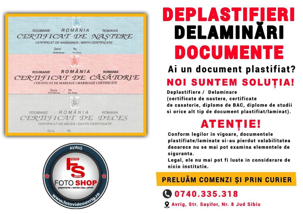 Deplastifiere Documente