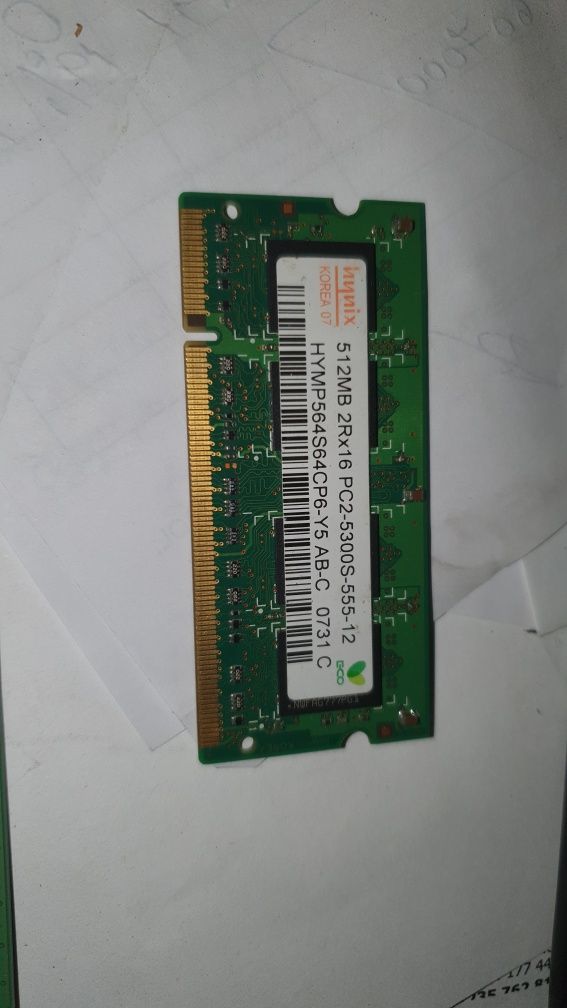 Hynix RAM DDR2 SODIMM pentru Laptop de 512 Mb
