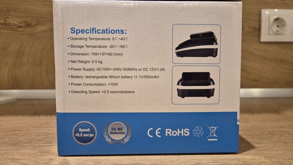 Детектор за фалшиви банкноти EUR USD