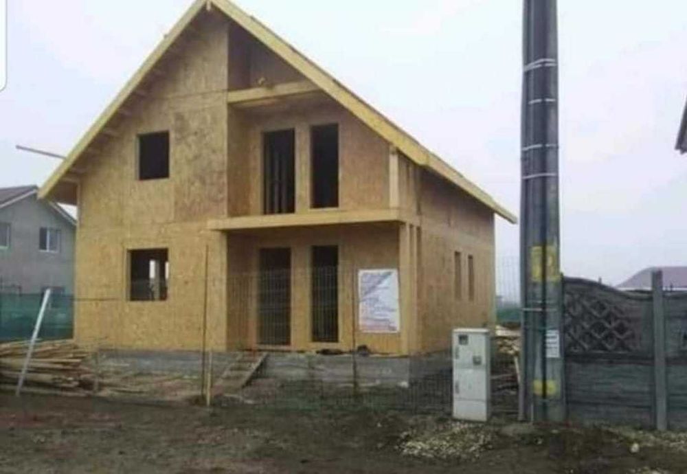 Cabane tip A, case moderne pe structura metalica