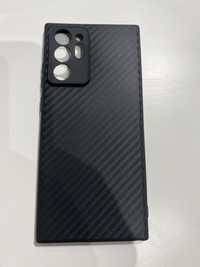 Samsung Note 20 Ultra Husa Silicon Slim Imitatie Carbon cu Protectie