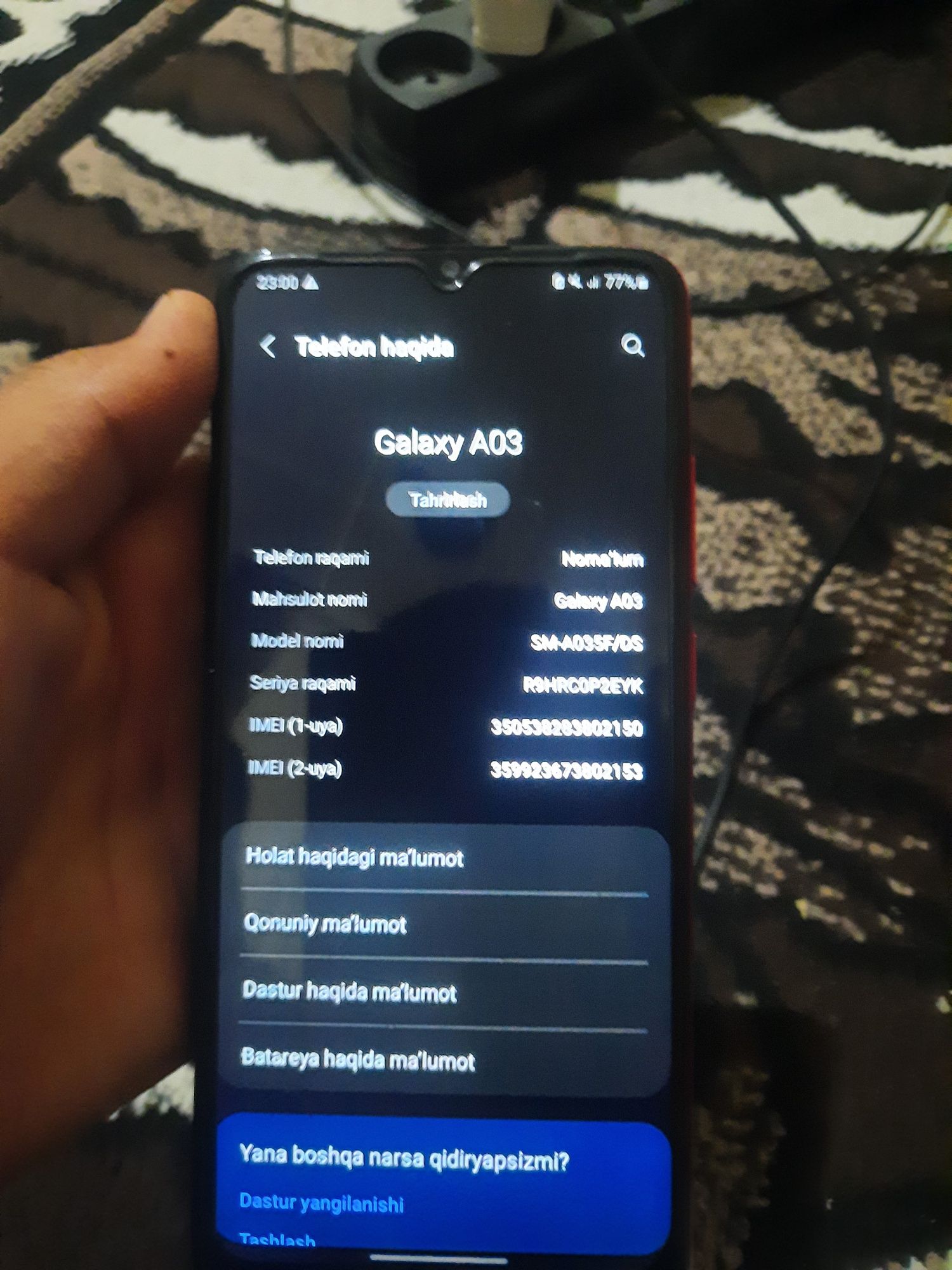 Samsung A03 arzonga