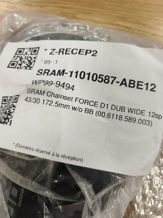 Курбели SRAM Force  D1 DUB WIDE 12sp 43/30 172.5,175mm