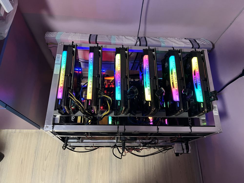Крипто ферма RTX 3070 not LHR