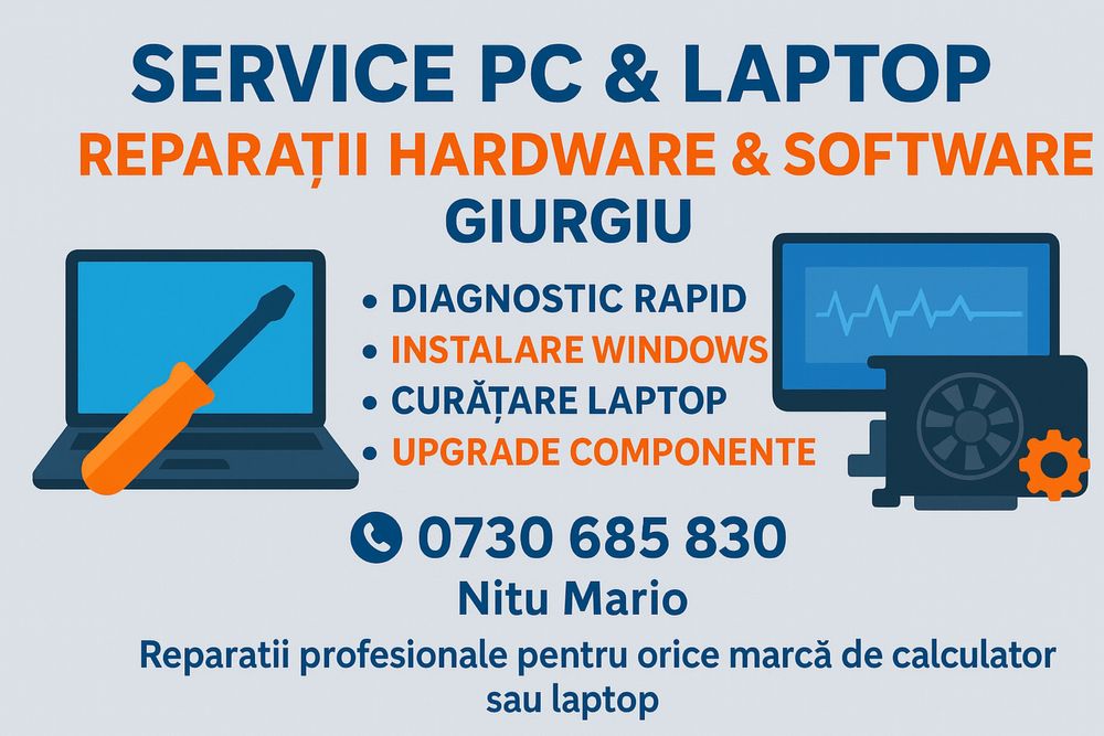 Service IT reparatii Laptop/PC , instalare windows calculator/laptop !