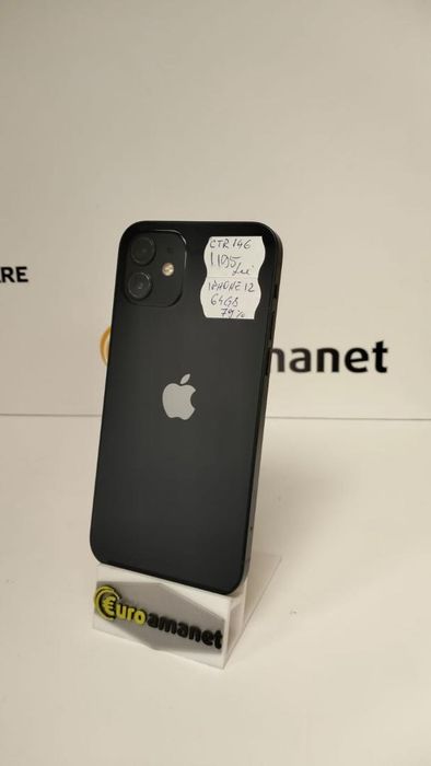Telefon mobil Apple iPhone 12, 64GB, 5G, Black -BD-