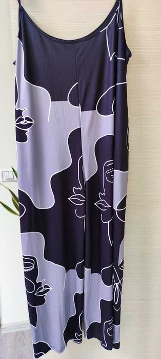 Salopetă dama cu imprimeu grafic