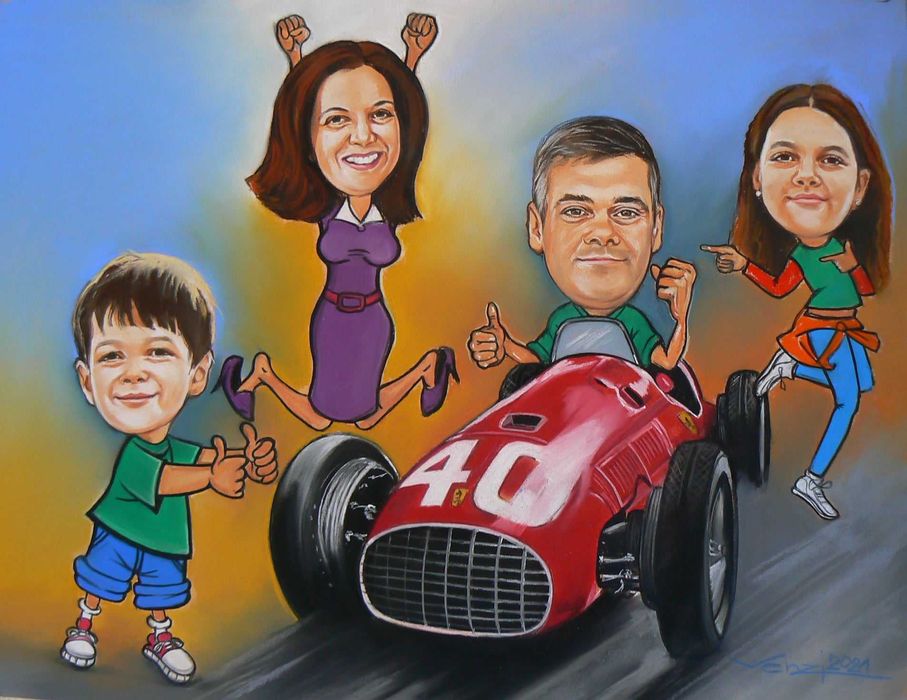 Ръчно рисувани карикатури по снимка