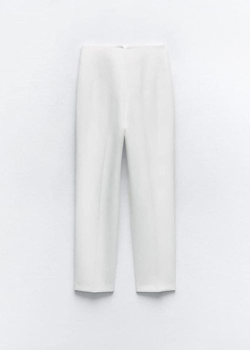 Pantaloni Zara albi office noi cu eticheta