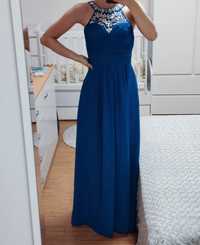 Бална рокля в цвят кралско синьо