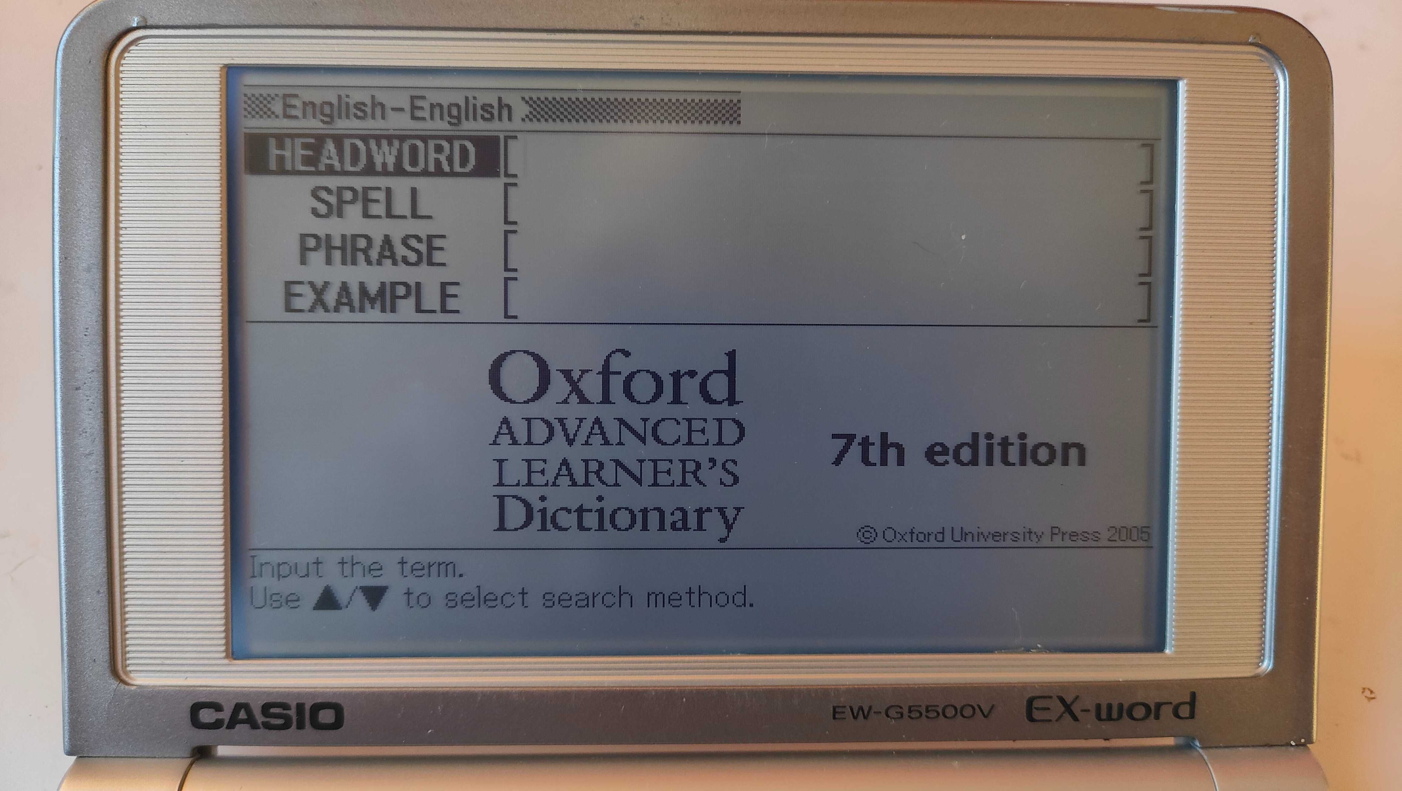 Casio EX-word EW-G5500V електронен речник, с вграден оксфордски речник