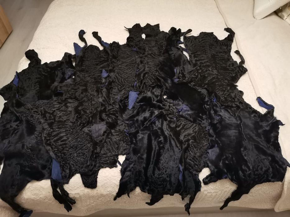 Обработени кожи заешка,телешка и агнешка.