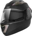 Casca moto full face YEMA – negru mat cu detalii rose gold, eleganta
