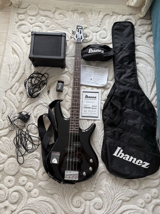 Ibanez IJSR190U Black - Pachet chitara bass cu accesorii