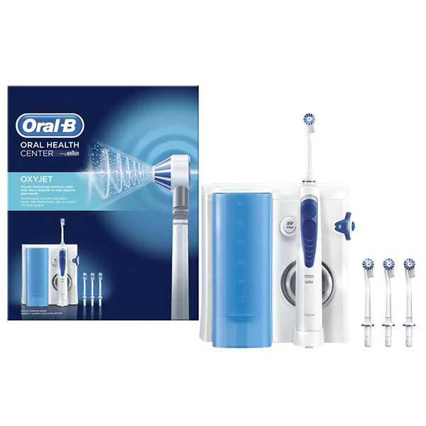 Irigator bucal ORAL-B Oxyjet 8500 MD20, 600ml, 5 viteze, 4 capete, Alb