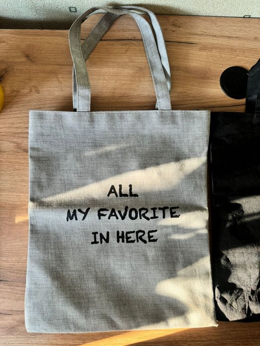 Шопперы серый и чёрный